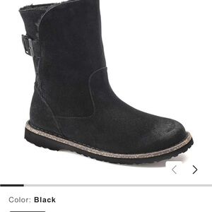 Birkenstock black suede boots